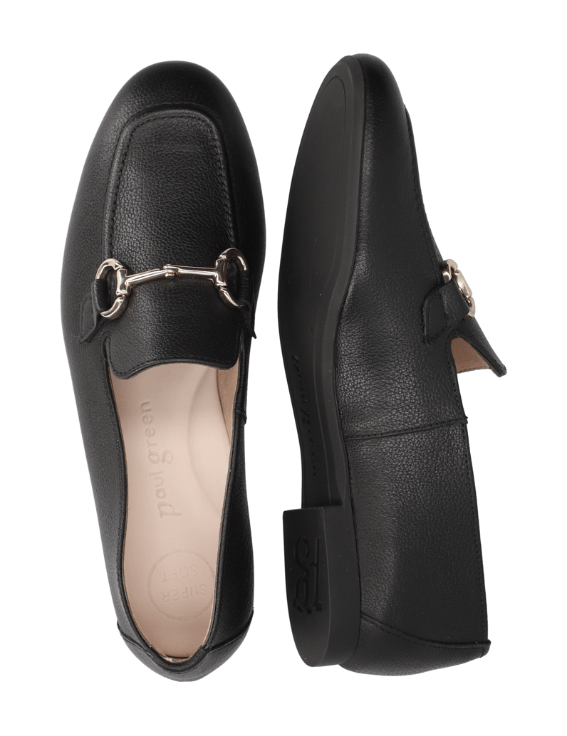 PAUL-GREEN-Glattleder-Slipper-schwarz