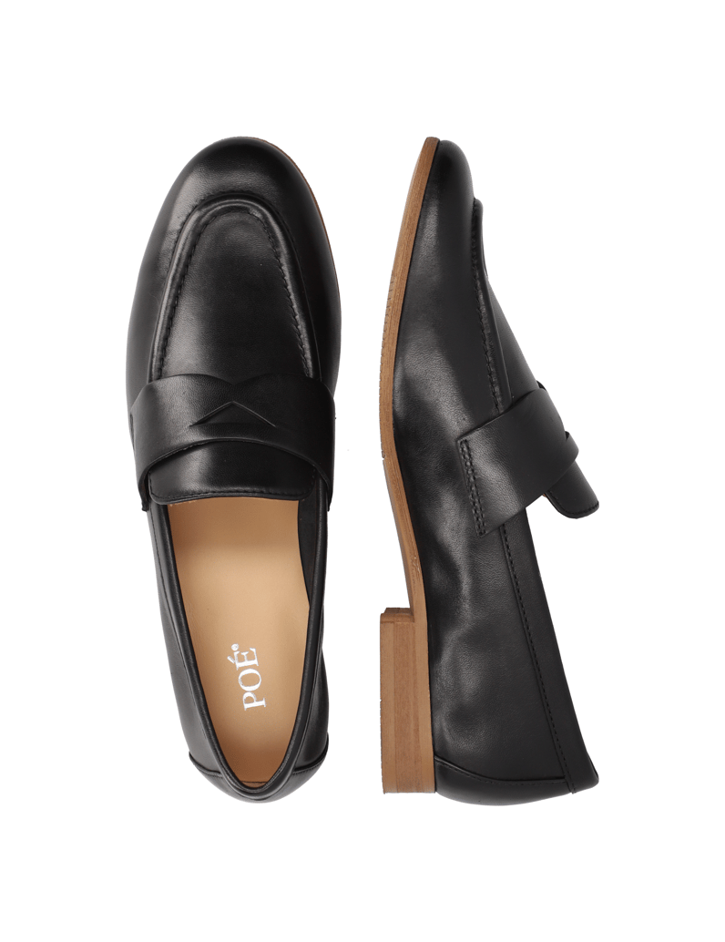 POE-hladká-kůže-klasické-nazouvací-boty-stříbrná