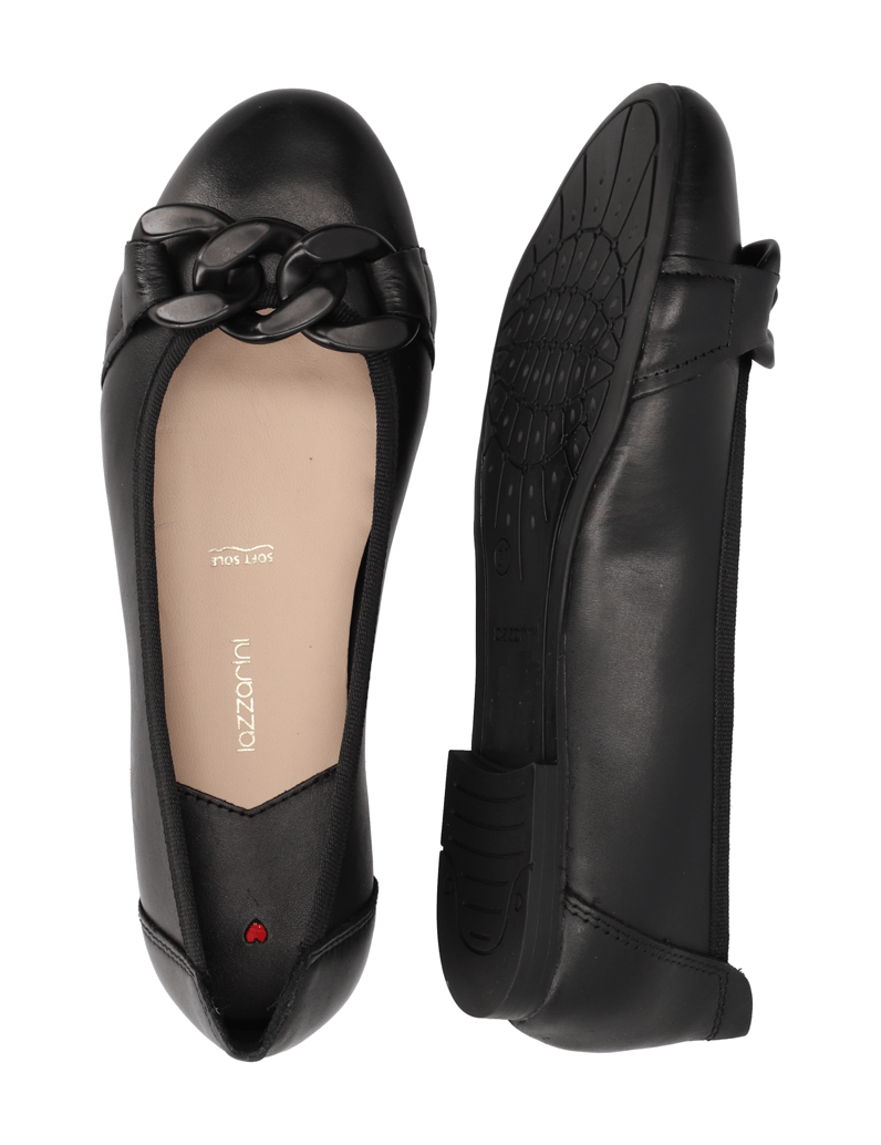 Lazzarini-Glattleder-Ballerina-schwarz