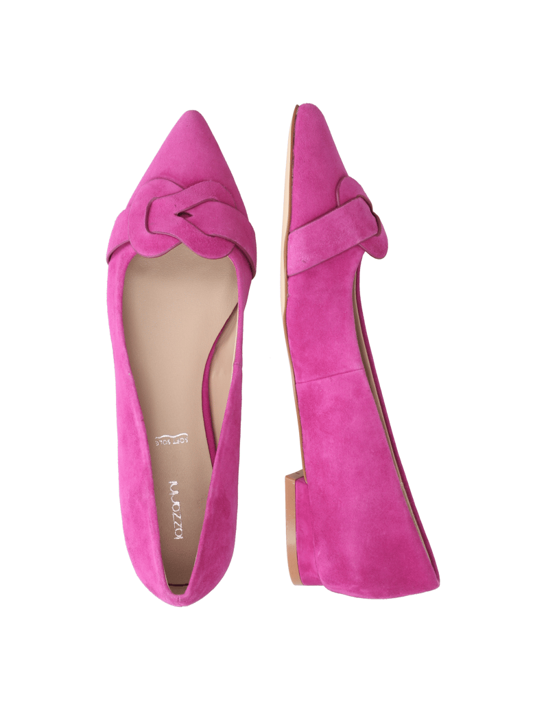 Lazzarini-velur-baleríny-růžová