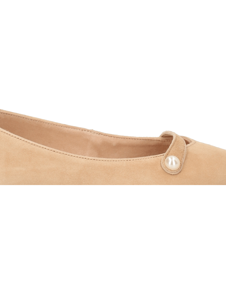 PAUL-GREEN-Veloursleder-Ballerina-beige