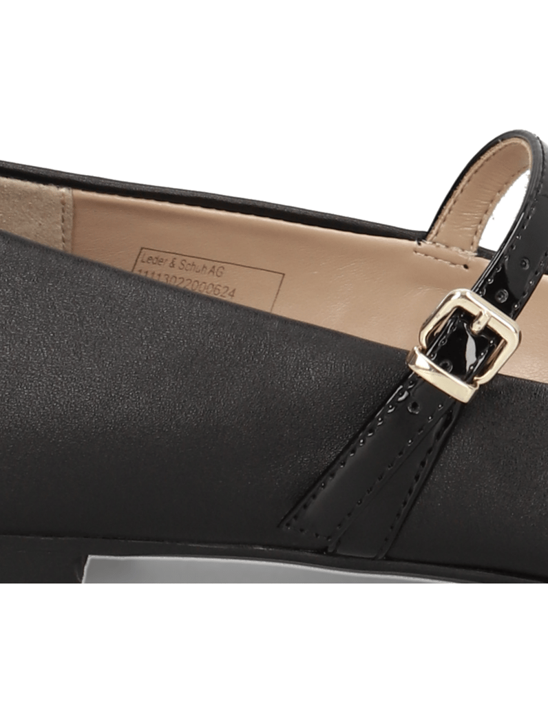 Lazzarini-Glattleder-Ballerina-schwarz