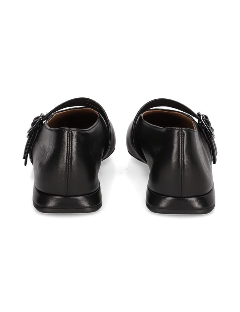 Högl-hladká-kůže-baleríny-černá