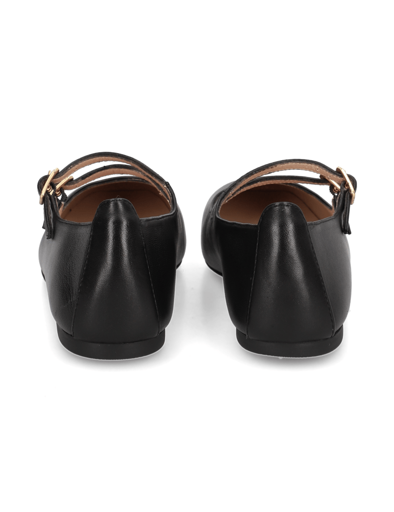 Unisa-Glattleder-Ballerina-schwarz