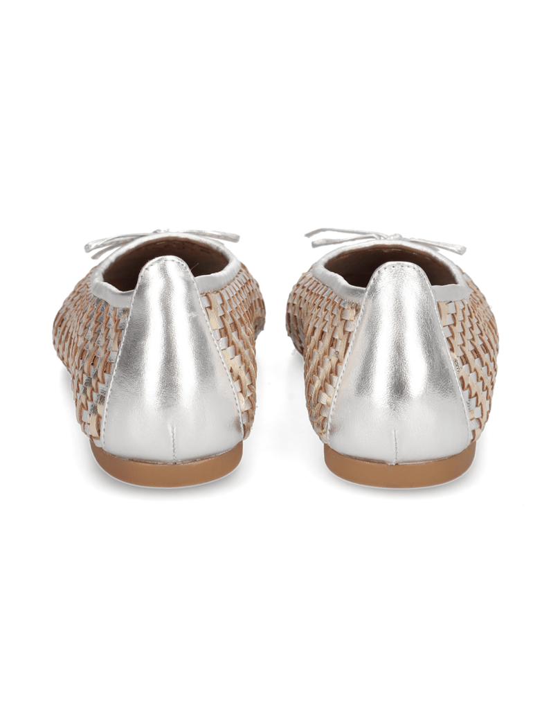 Unisa-hladká-koža-baleríny-strieborná