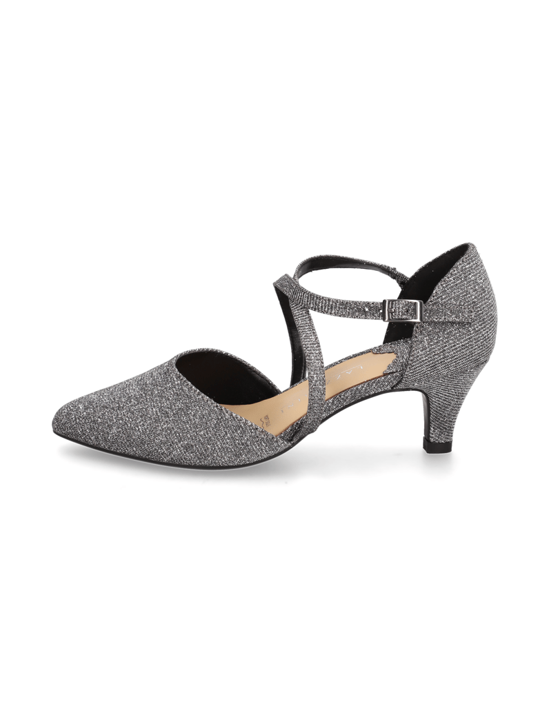 Lazzarini-textil-klasické-lodičky-stříbrná