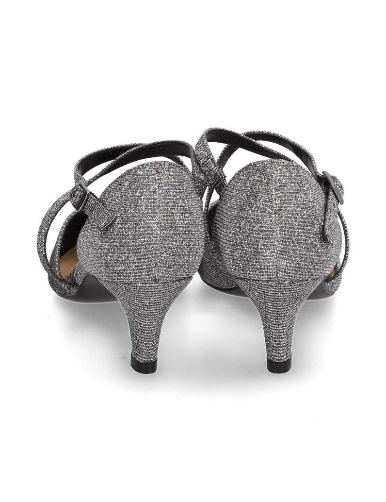 Lazzarini-textil-klasické-lodičky-stříbrná