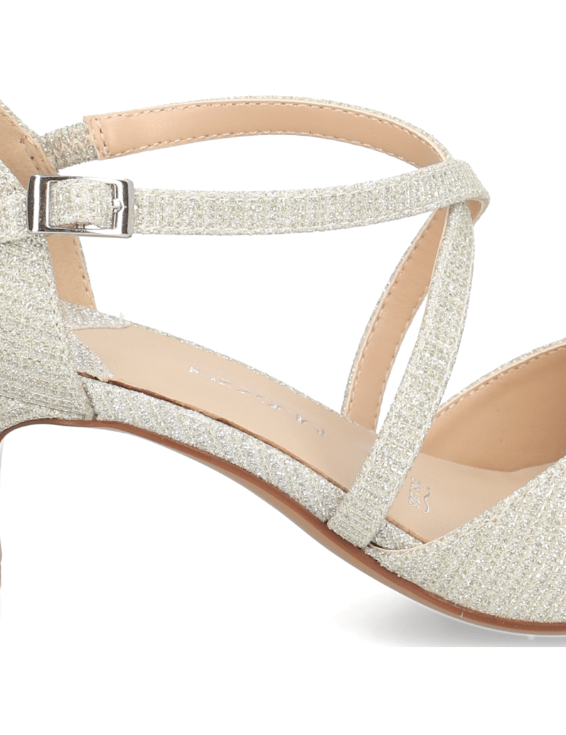 Lazzarini-Textil-Pumps-silber