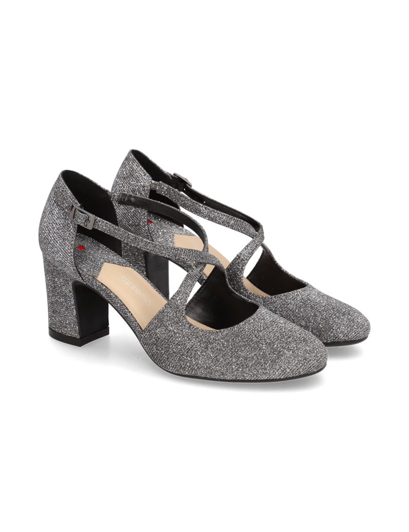 Lazzarini-Textil-Pumps-zlatá