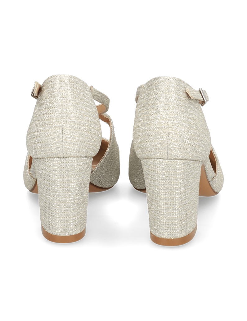 Lazzarini-Textil-Pumps-zlatá