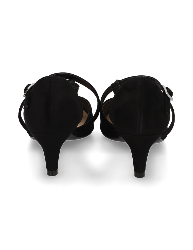 Lazzarini-Veloursleder-Pumps-črna