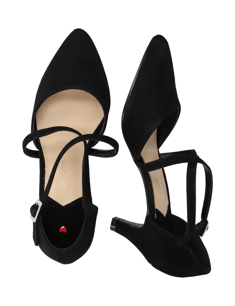 Lazzarini-Veloursleder-Pumps-črna