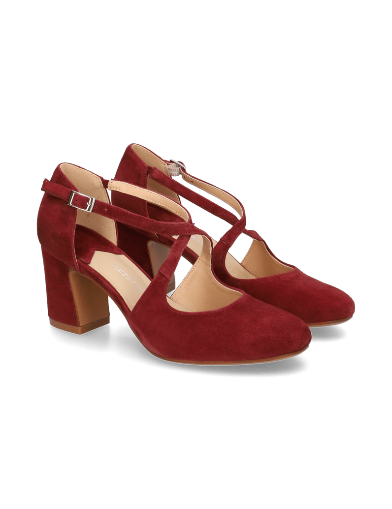 Lazzarini-Veloursleder-Pumps-rot