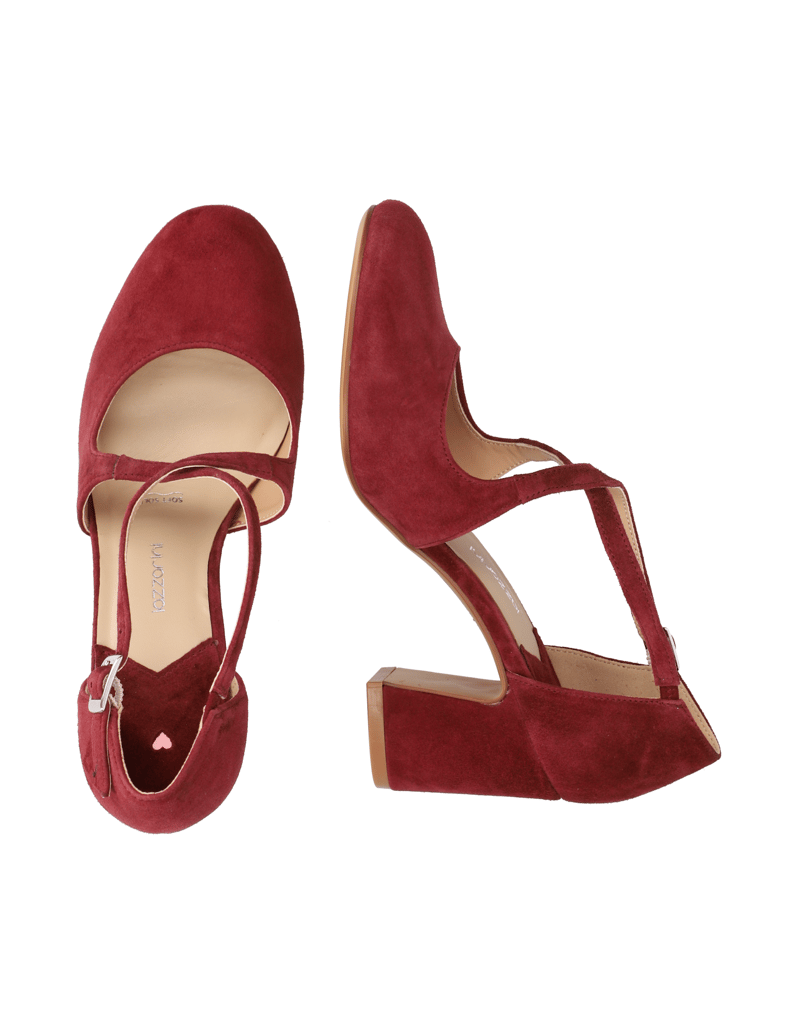 Lazzarini-Veloursleder-Pumps-rot