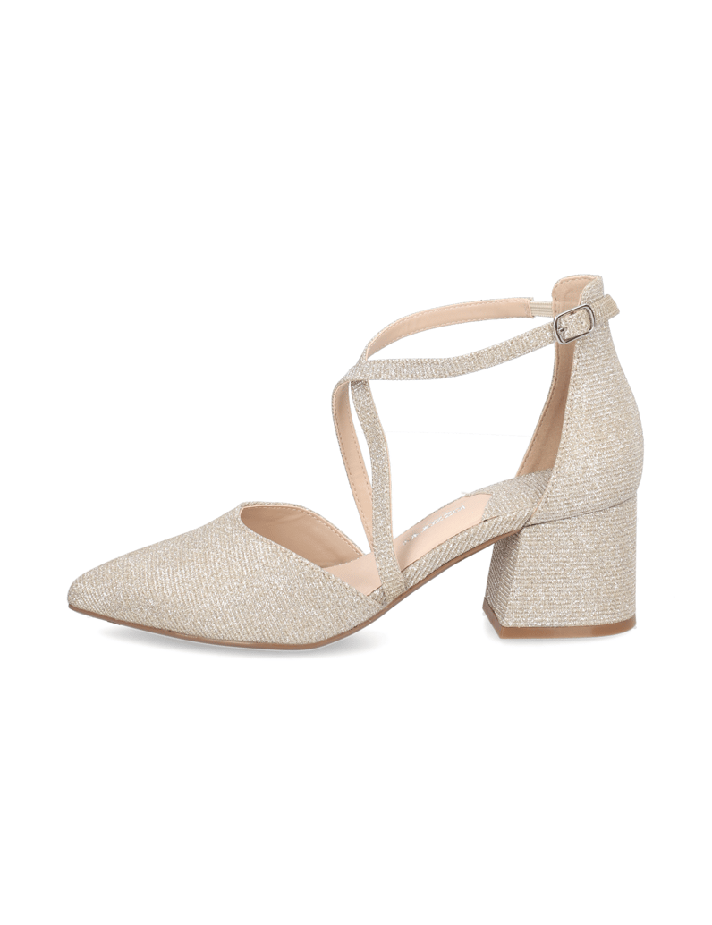 Lazzarini-textil-klasické-lodičky-stříbrná