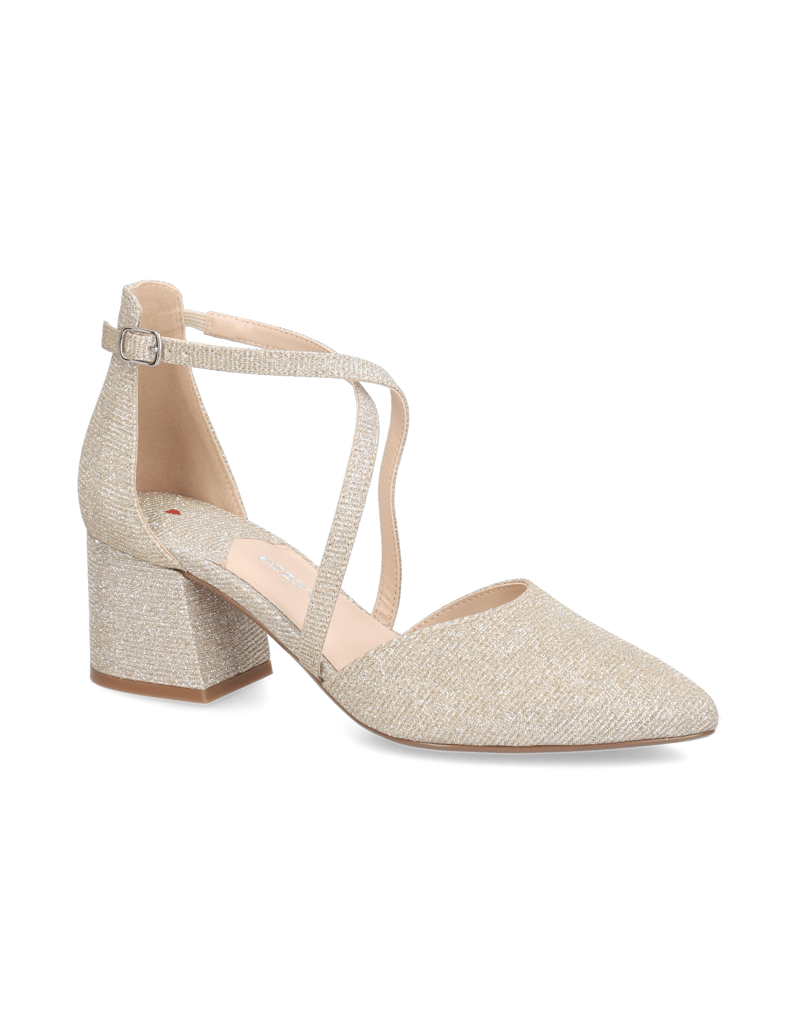 Lazzarini-textil-klasické-lodičky-stříbrná