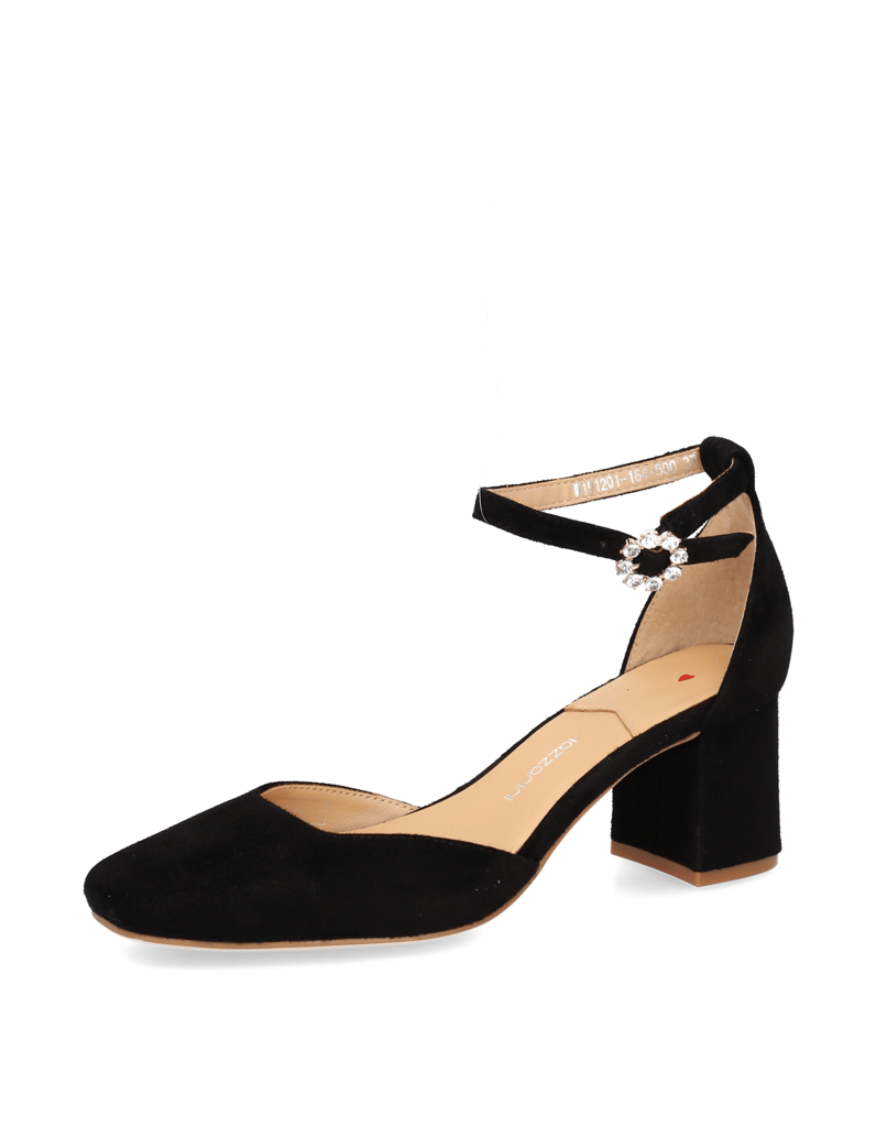 Lazzarini-velur-klasické-lodičky-černá