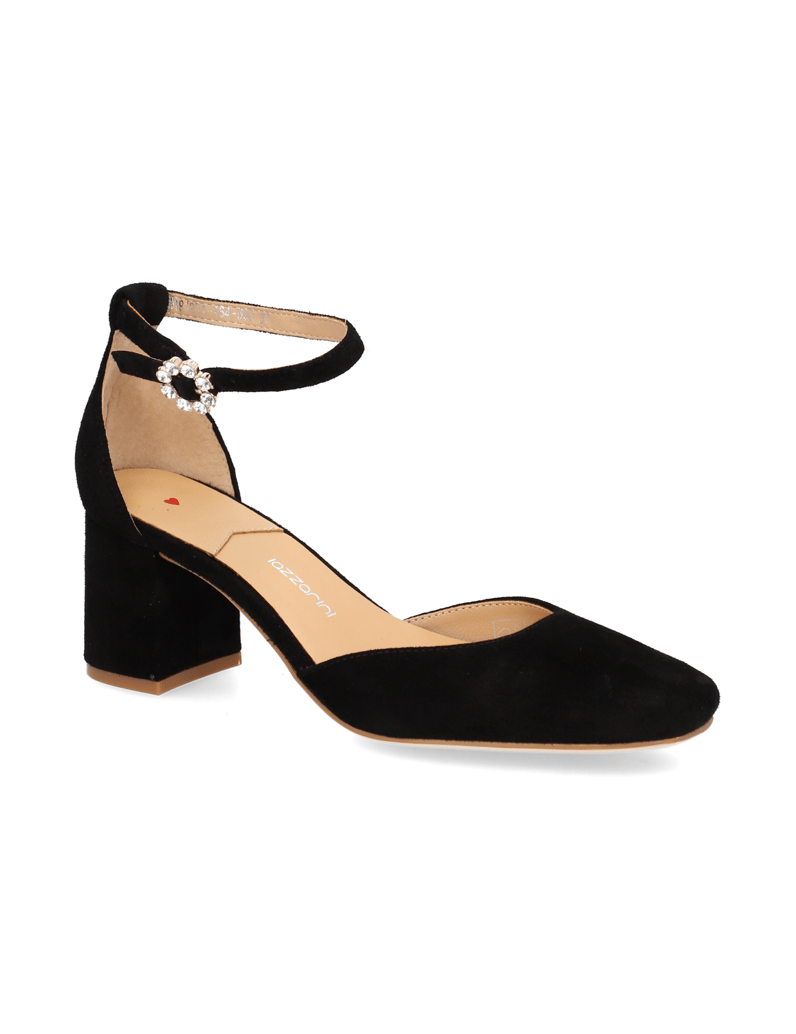 Lazzarini-velur-klasické-lodičky-černá