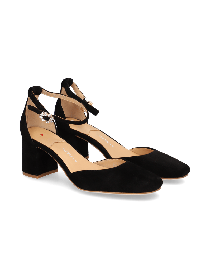 Lazzarini-velur-klasické-lodičky-černá