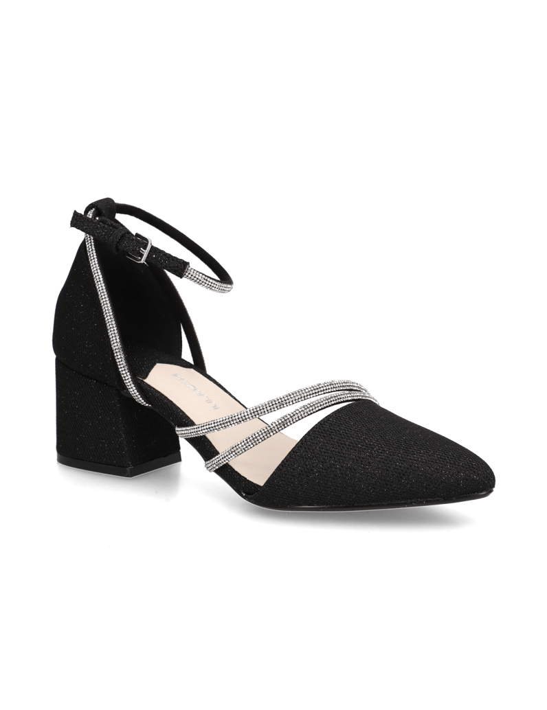 Lazzarini-Black-Sparkly-črna