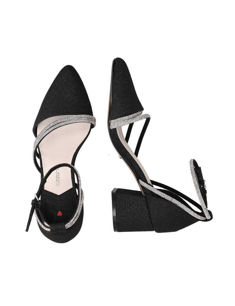 Lazzarini-Black-Sparkly-črna