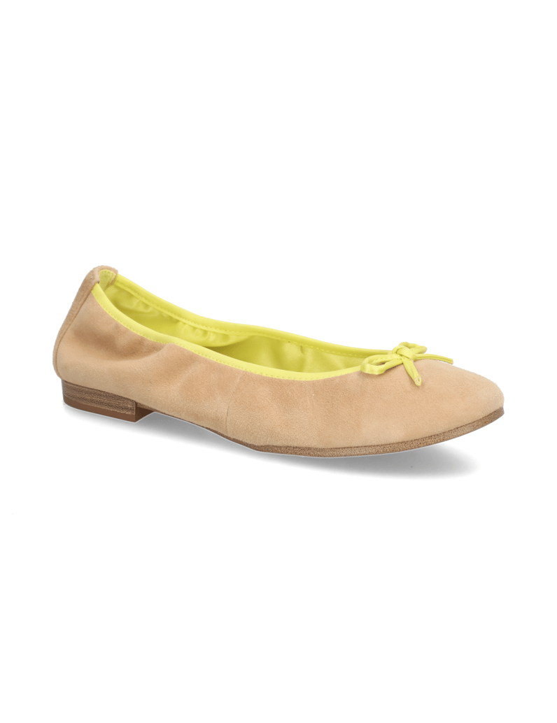 TAMARIS-Veloursleder-Ballerina-beige