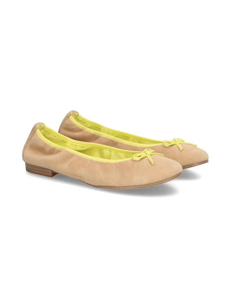TAMARIS-Veloursleder-Ballerina-beige