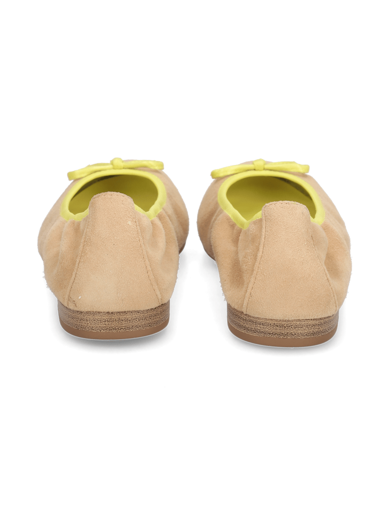 TAMARIS-Veloursleder-Ballerina-beige