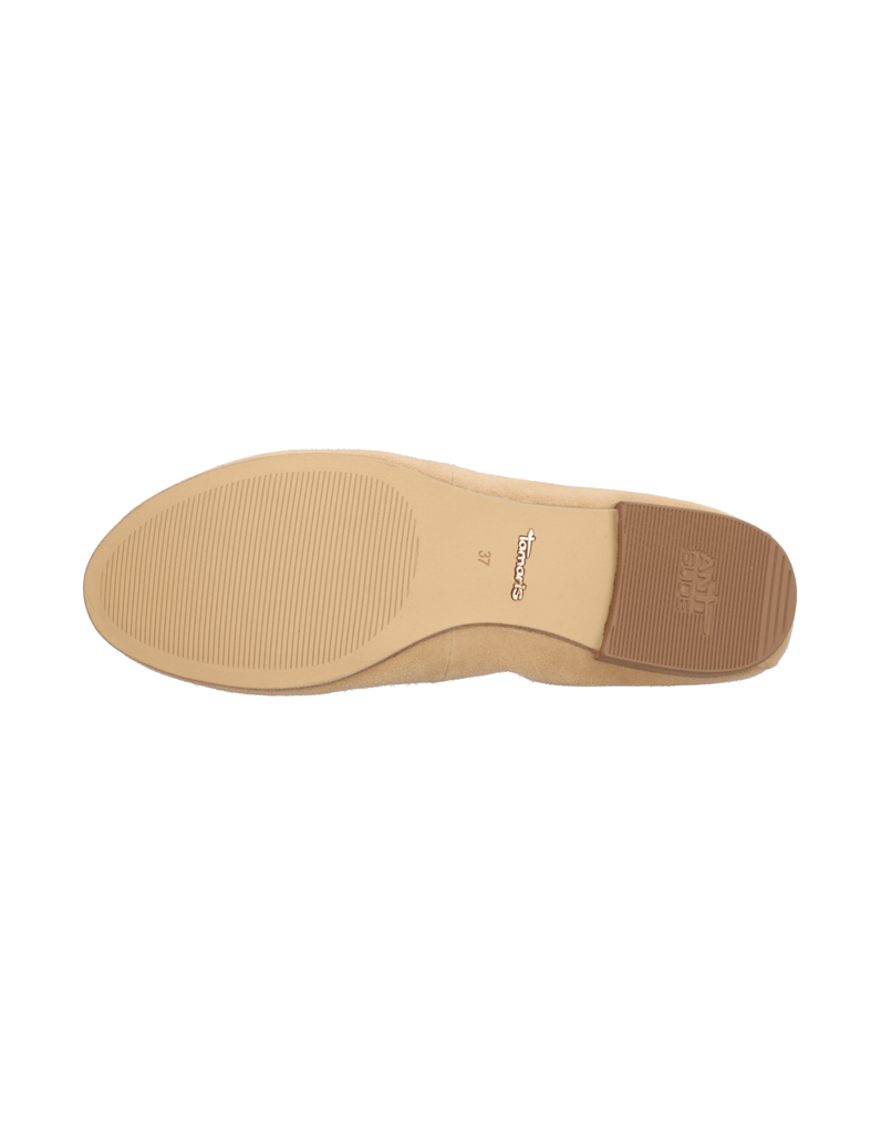 TAMARIS-Veloursleder-Ballerina-beige