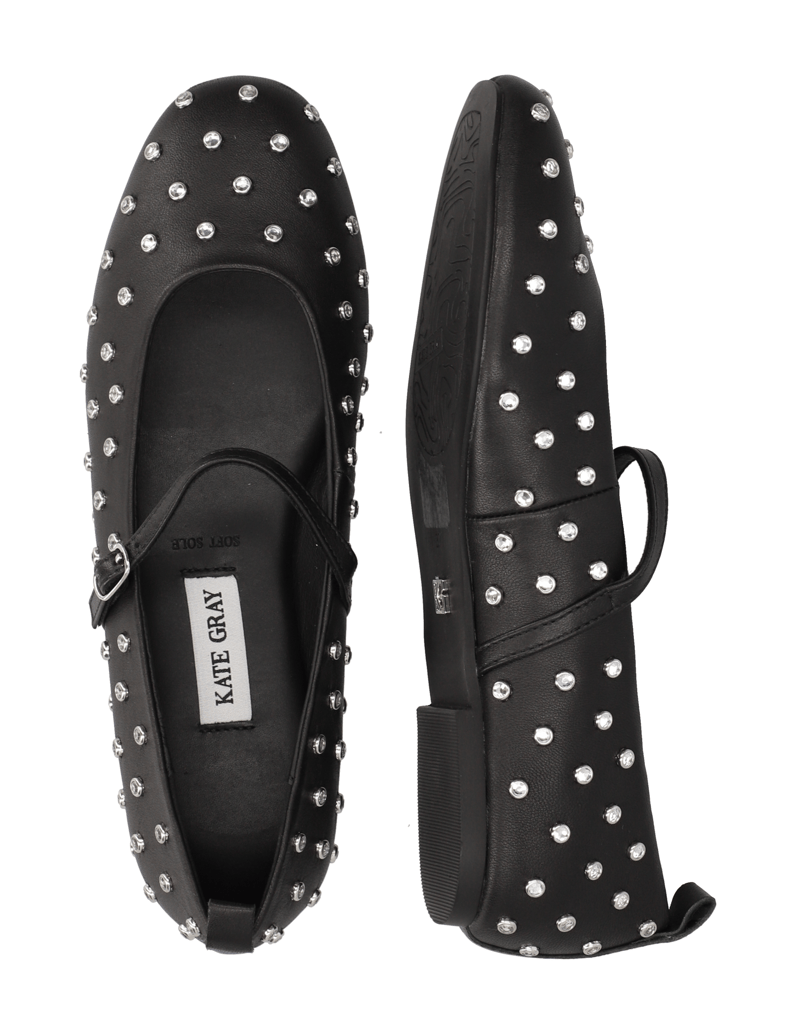 Kate-Gray-gladko-usnje-balerinke-črna