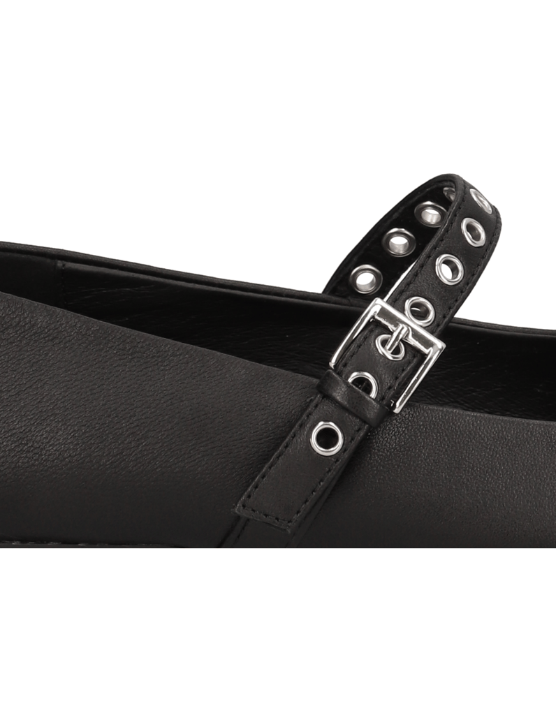 Kate-Gray-Glattleder-Ballerina-schwarz