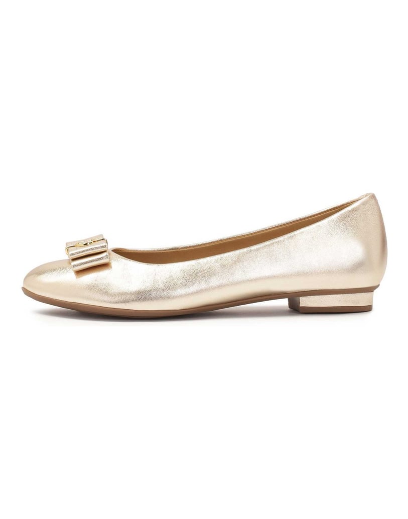 Kazar-Goldene-Ballerinas-für-Damen-gold