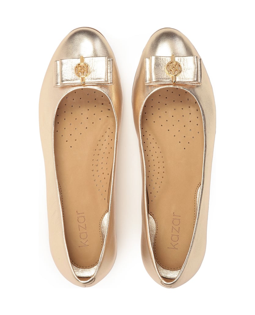 Kazar-Goldene-Ballerinas-für-Damen-gold