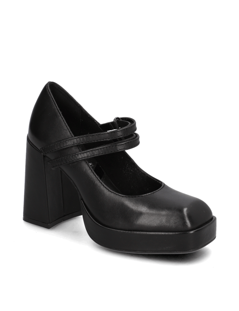 

hladká koža Klasické lodičky, Čierna