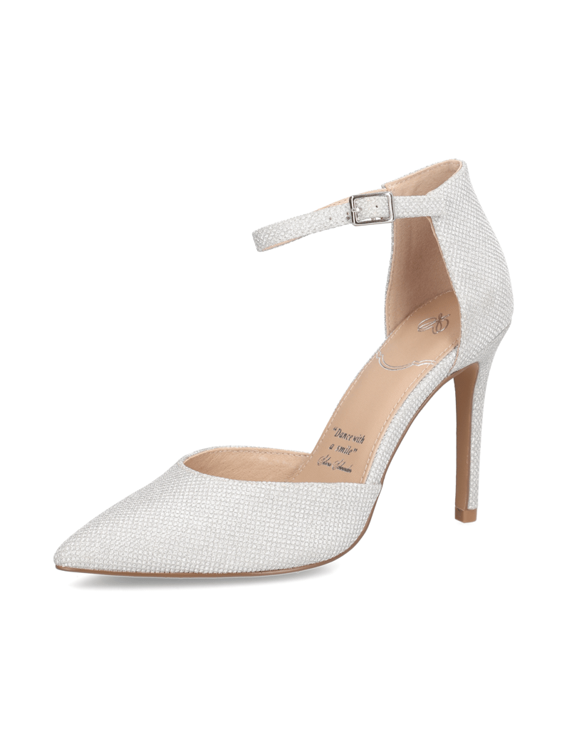 Silvia-Schneider-textil-klasické-lodičky-stříbrná