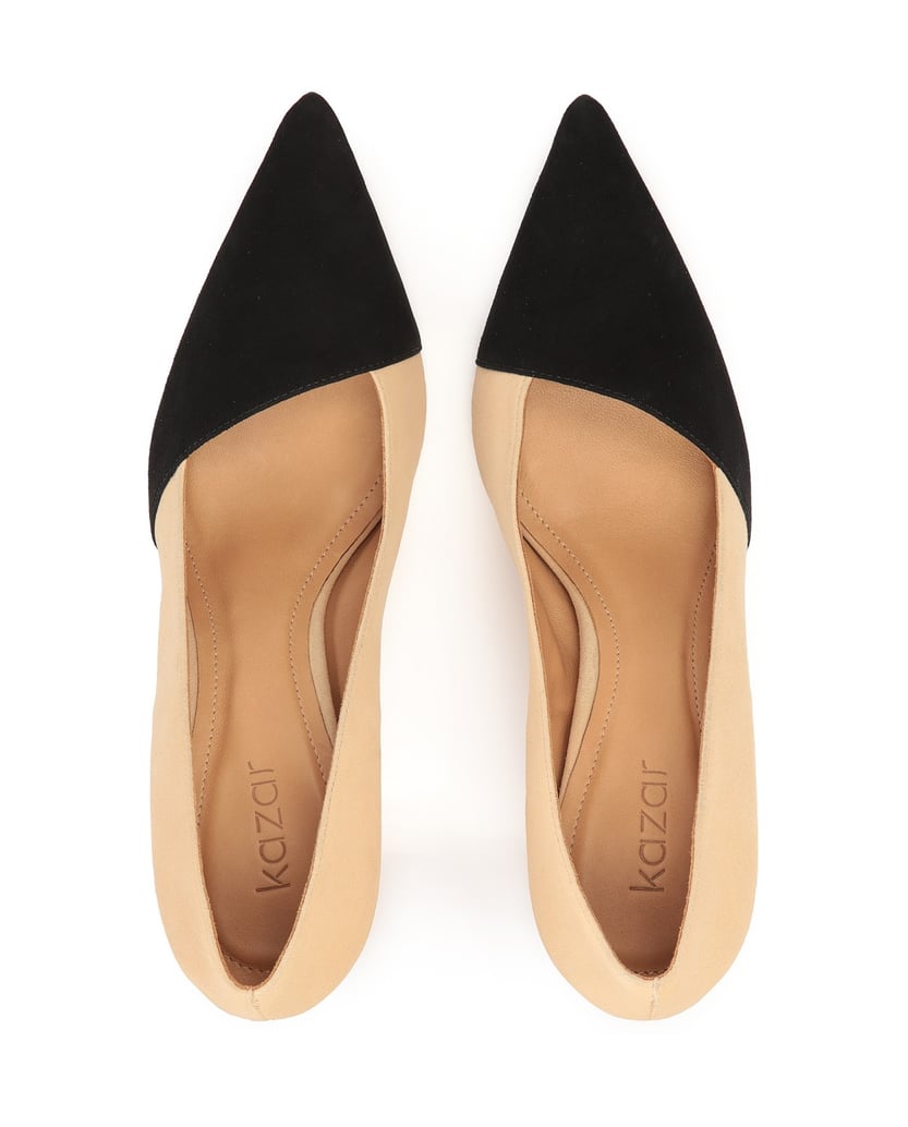 Kazar-Zweifarbige-Stilettos-aus-Wildleder-beige