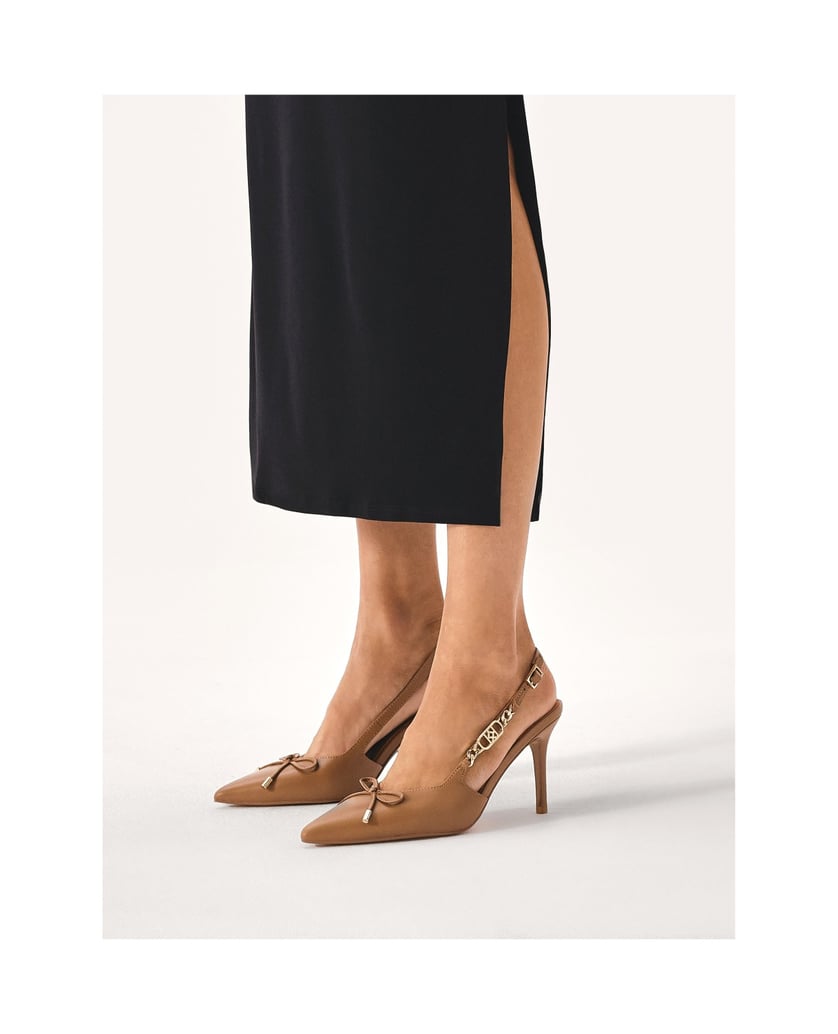 Kazar-Brown-pumps-with-bow-and-metal-embellishment-hnedá