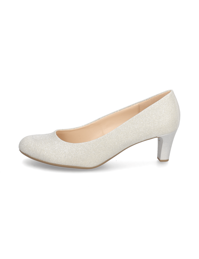 Gabor-Textil-Pumps-silber