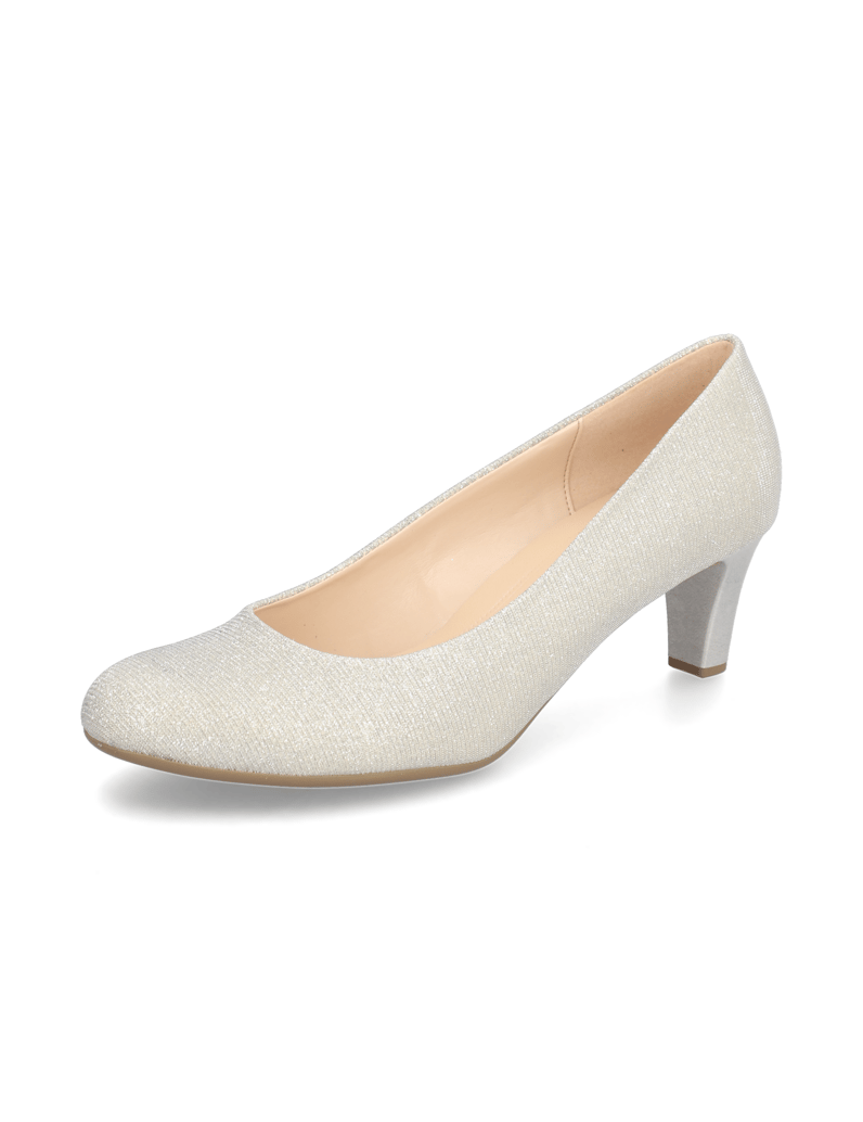 Gabor-Textil-Pumps-silber