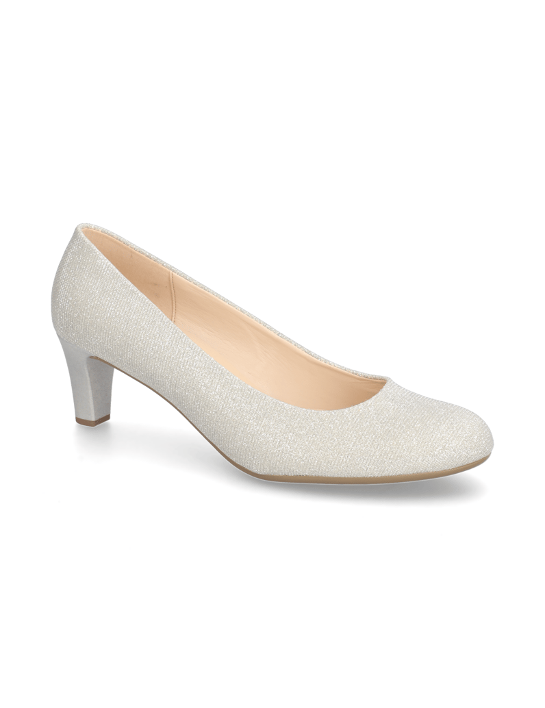 Gabor-Textil-Pumps-silber