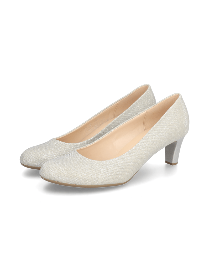 Gabor-Textil-Pumps-silber