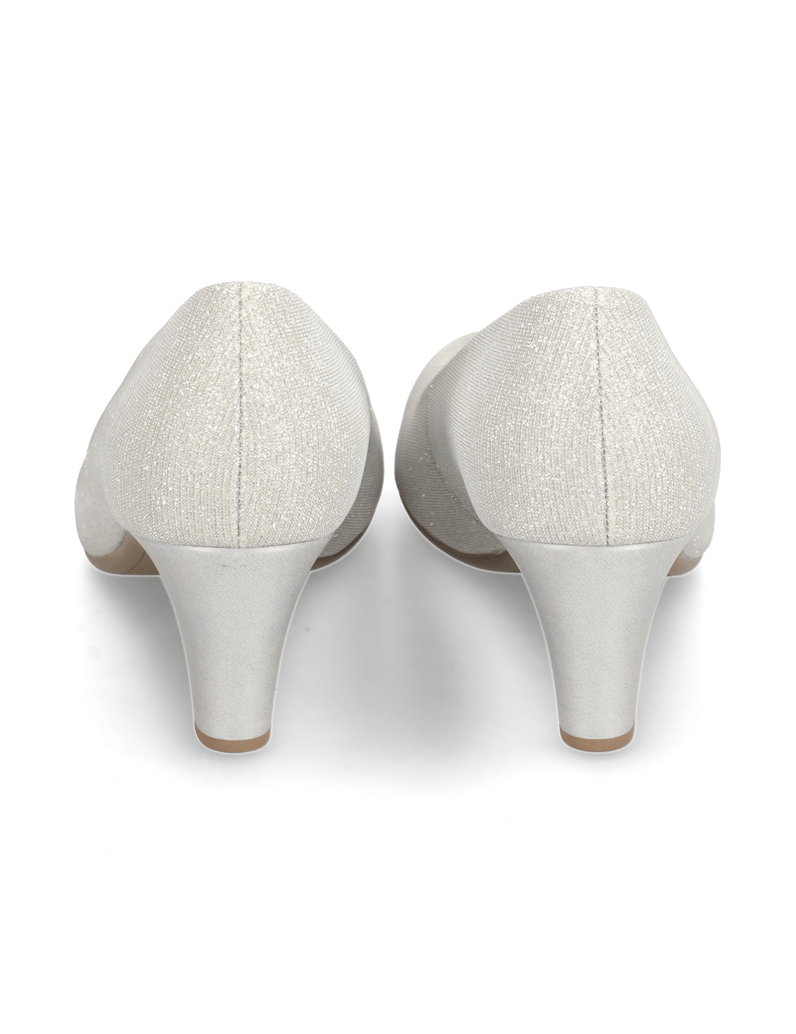 Gabor-Textil-Pumps-silber