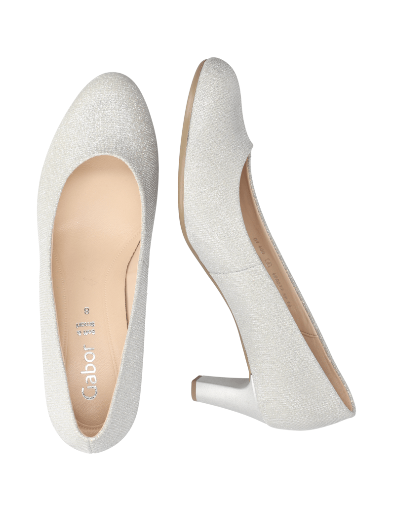 Gabor-Textil-Pumps-silber