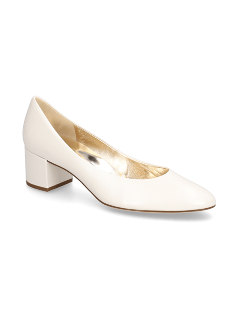 

Glattleder Pumps, Biela