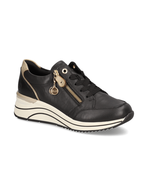 

Lederkombination Sneaker, Černá