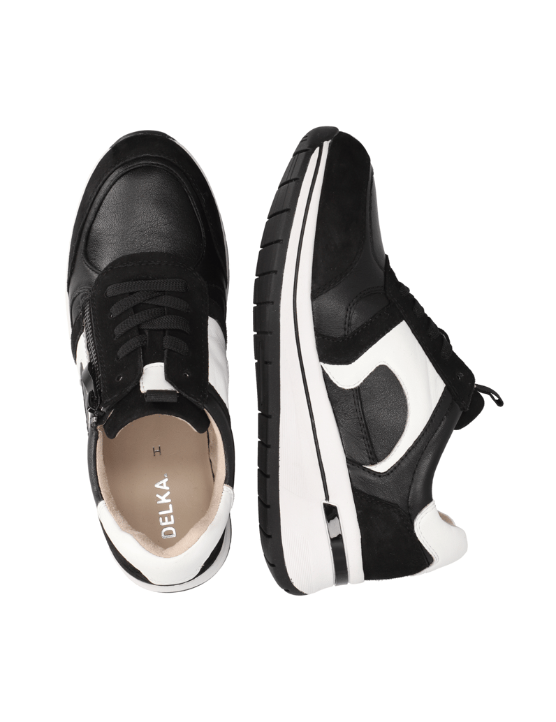 DELKA-hladká-kůže-tenisky-černá