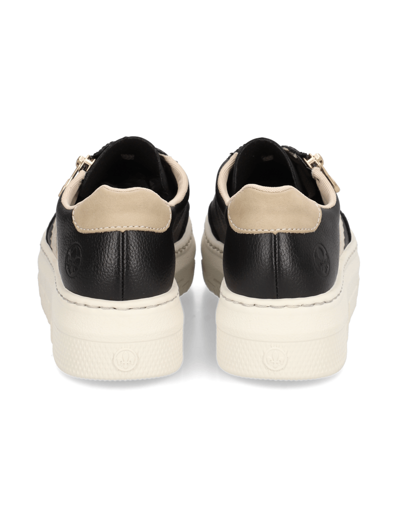 Rieker-Lederkombination-Sneaker-schwarz