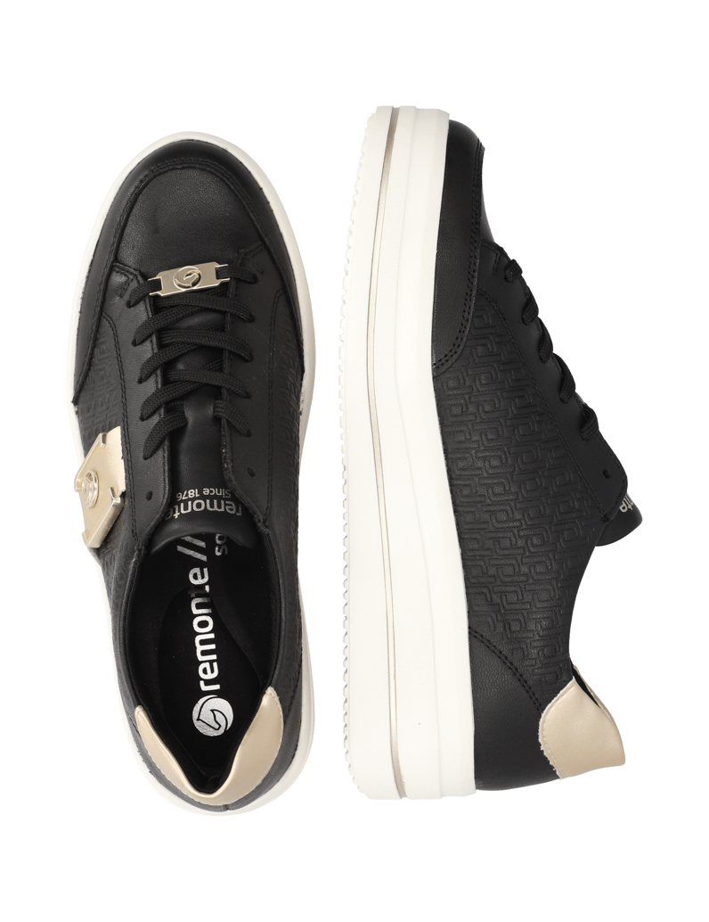 Remonte-imitácia-kože-tenisky-čierna