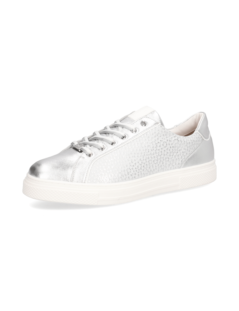 HASSIA-Glattleder-Sneaker-silber