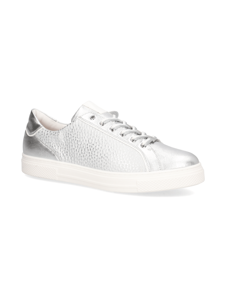 HASSIA-Glattleder-Sneaker-silber